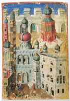 חזית כנסיית הקבר הקדוש בכתב-יד מהמאה ה-15